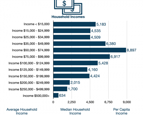 Primary Retail Trade Area Household Incomes